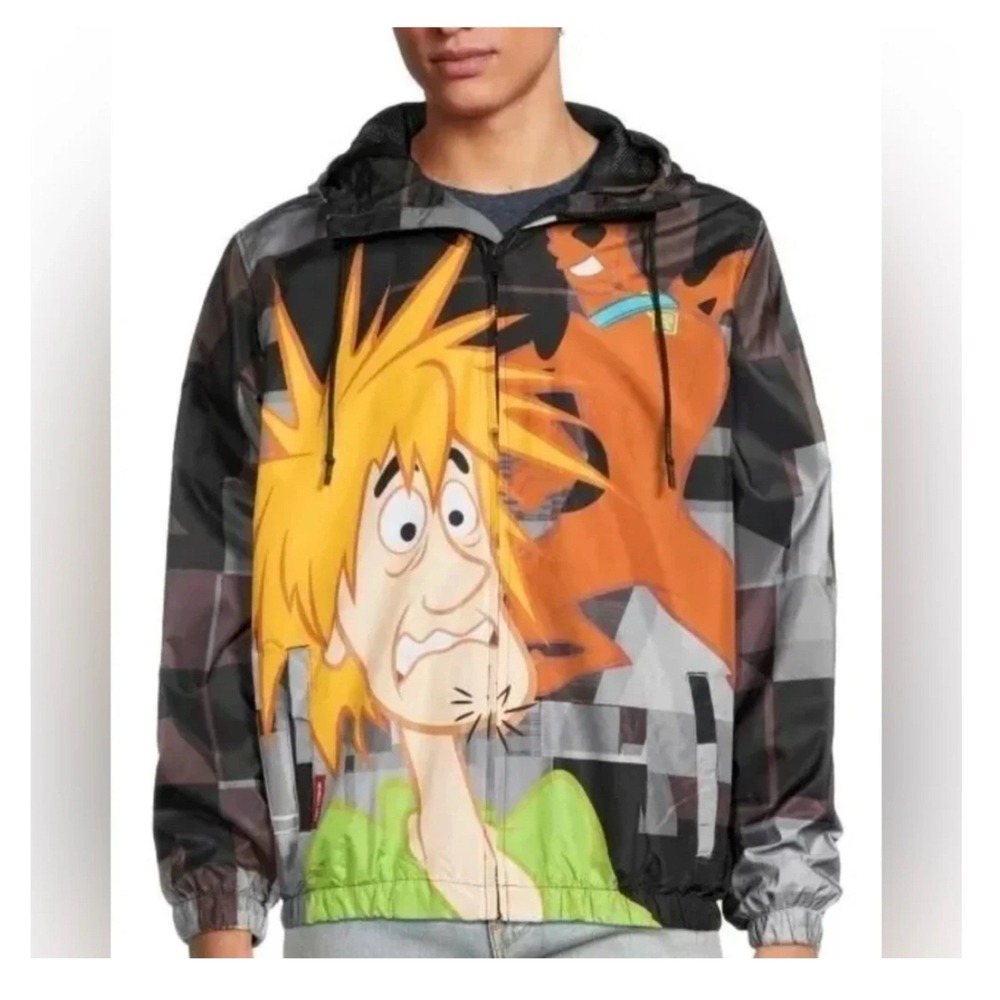 Scooby-Doo & Shaggy Mens Size Medium Members Only Jacket Hooded Graphic